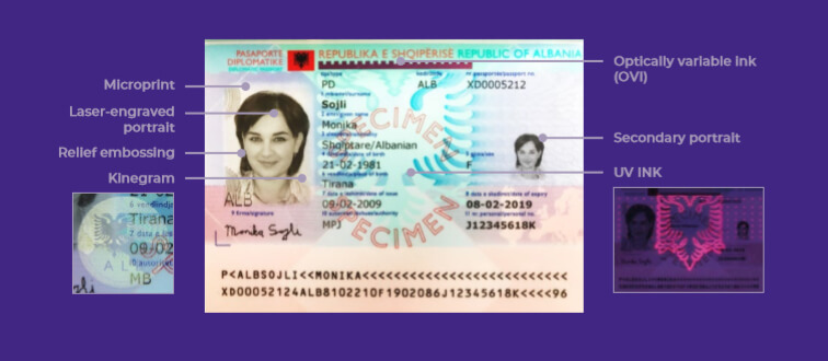 IDEMIA secure biometric passport for Albania IDEMIA secure biometric passport for Albania